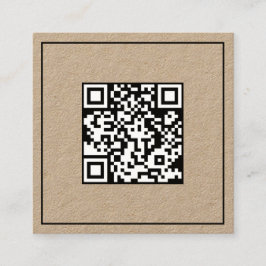 🗂️ minimale scancode QR Vierkante Visitekaartje
