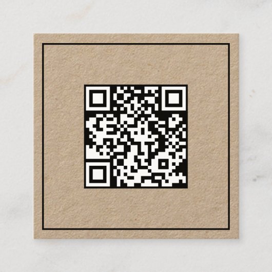 🗂️ minimale scancode QR Vierkante Visitekaartje (Voorkant)