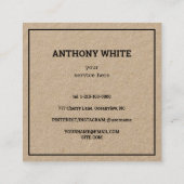 🗂️ minimale scancode QR Vierkante Visitekaartje (Achterkant)