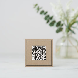 🗂️ minimale scancode QR Vierkante Visitekaartje