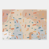 Minimale Scandi Beige Cream Rustic-abstracte vorme Inpakpapier Vel (Voorkant 3)