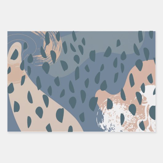 Minimale Scandi Beige Cream Rustic-abstracte vorme Inpakpapier Vel (Voorkant 2)