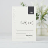 MINIMALE SCANDI ZWARTE WITTE TYPOGRAFIE TROUW-HUWE INFORMATIEKAARTJE (Staand voorkant)