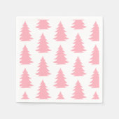 Minimale Scandinavische Folk roze kerstboom Servet (Voorkant)