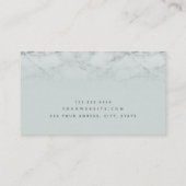 Minimale scandinavische gestroomlijnde groene marm visitekaartje (Achterkant)