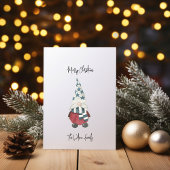 Minimale Scandinavische Gnome Vrolijk Kerstfeest Feestdagenkaart