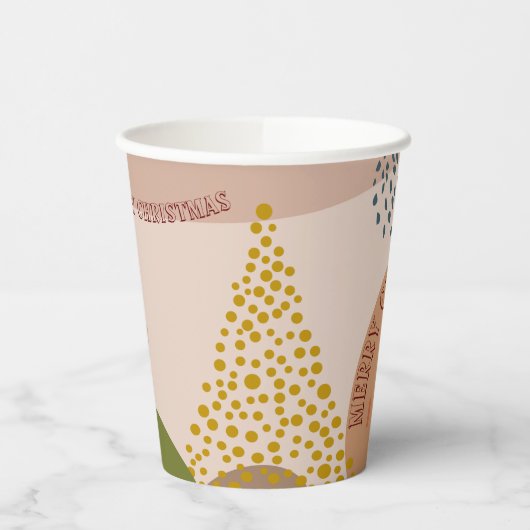 Minimale Scandinavische kerstfeestdag Papieren Bekers (Links)