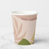 Minimale Scandinavische kerstfeestdag Papieren Bekers (Voorkant)