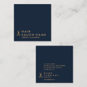 Minimale schaar Hair Stylist Square Visitekaartje (Voorkant / Achterkant)