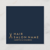 Minimale schaar Hair Stylist Square Visitekaartje (Voorkant)