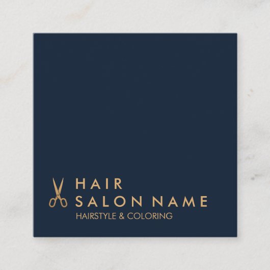 Minimale schaar Hair Stylist Square Visitekaartje (Voorkant)