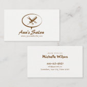 Minimale schaarser Comb Hair Beauty Salon Visitekaartje (Voorkant / Achterkant)
