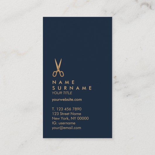 Minimale schaarste, verticale aanduiding visitekaartje (Achterkant)