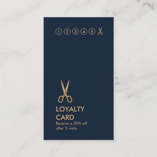 Minimale schaarste, verticale loyaltyCard voor haa Visitekaartje (Voorkant)