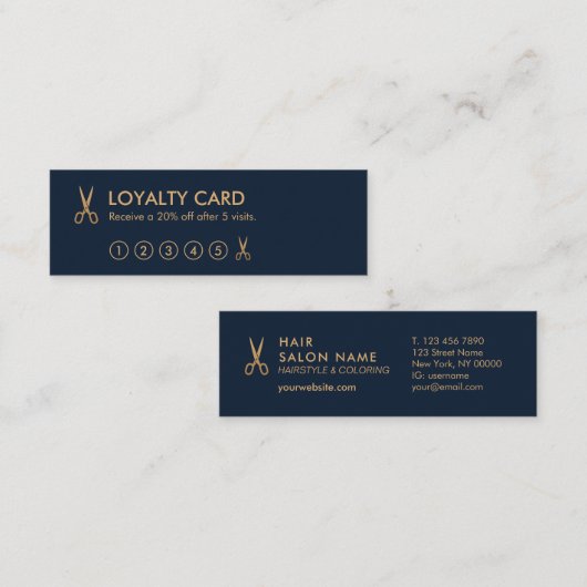 Minimale schaarste voor piekgeluid Mini Loyalty Mini Visitekaartje (Voorkant / Achterkant)