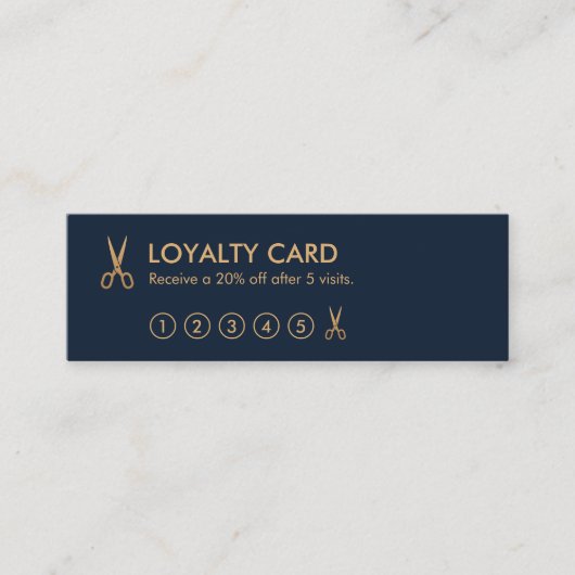 Minimale schaarste voor piekgeluid Mini Loyalty Visitekaartje (Voorkant)