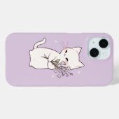 Minimale schattige kat Case-Mate iPhone case (Achterkant (horizontaal))