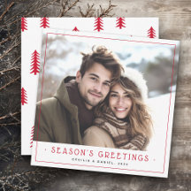 Minimale schattige kerstbomen foto rood wit