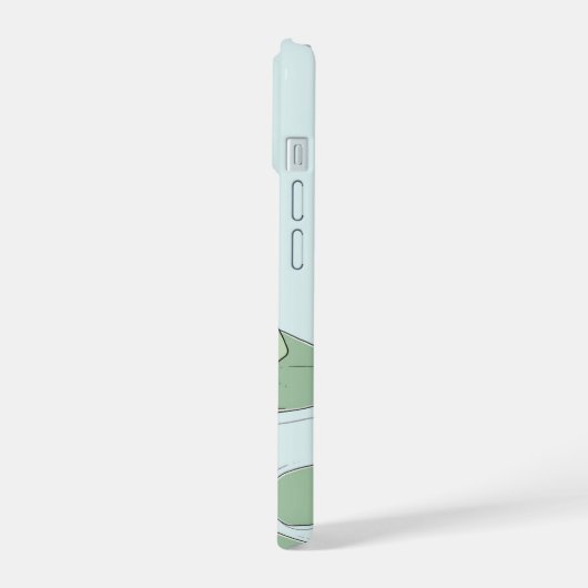 Minimale schattige kikker iPhone 15 case (Linkerkant)