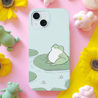 Minimale schattige kikker iPhone 15 case