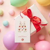 Minimale schattige Red Apple Baby shower Waterverf Cadeaulabel