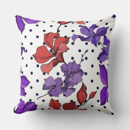 Minimale  schattige wildeflorale kunstpupil kussen