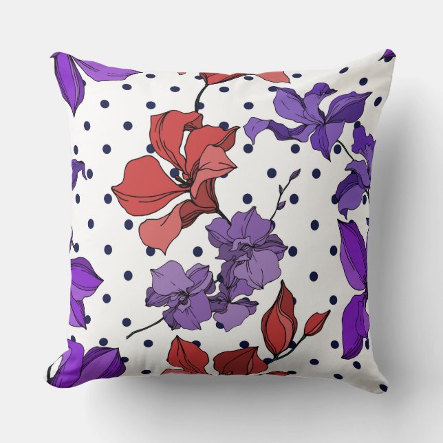 Minimale  schattige wildeflorale kunstpupil kussen (Voorkant)