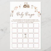 Minimale Schattigee Boerderijdieren Baby shower Sp Flyer (Voorkant)