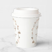 Minimale Schattigee boerderijdieren Barnyard Baby  Papieren Bekers (Rechts)