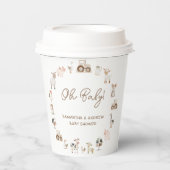 Minimale Schattigee boerderijdieren Barnyard Baby  Papieren Bekers (Voorkant)