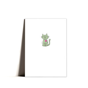 Minimale Schattigee Cat Valentijnsdag Kaart