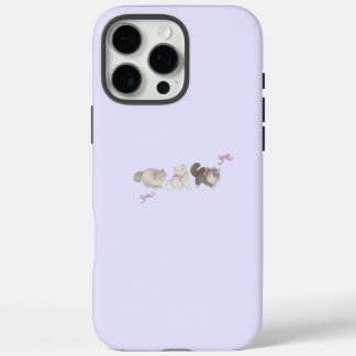 Minimale Schattigee Cats Sky Blue Telefoonhoes iPhone 16 Pro Max Hoesje