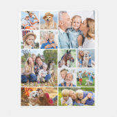 Minimale Schattigee Eenvoudige Unieke 12 Fotocolla Fleece Deken (Voorkant)