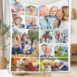 Minimale Schattigee Eenvoudige Unieke 12 Fotocolla Fleece Deken