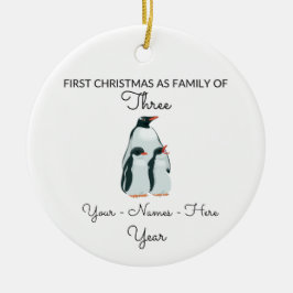 Minimale Schattigee eerste kerst als familie van d Keramisch Ornament