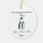 Minimale Schattigee eerste kerst als familie van d Keramisch Ornament (Links)