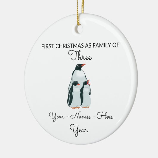 Minimale Schattigee eerste kerst als familie van d Keramisch Ornament (Links)