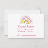 Minimale Schattigee regenboog zon roze Baby luier  Kaart (Voorkant)