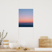 Minimale schemerlucht landschapskunstprint poster (Keuken)
