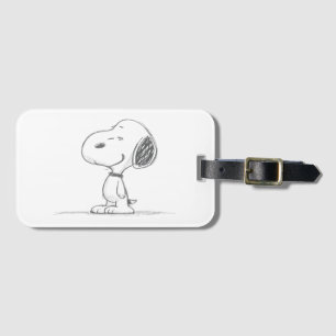 Minimale schetsillustratie van Beagle-hond Bagagelabel