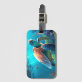 Minimale Schildpad Afbeelding Markeer Reis Bagage  Bagagelabel (Voorkant (verticaal))