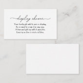 Minimale schoeisel voor zwart-wit beeldscherm informatiekaartje (Voorkant / Achterkant)