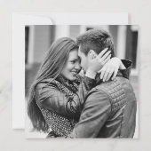 Minimale schoen voor zwarte en witte fotoparen kaart (Achterkant)