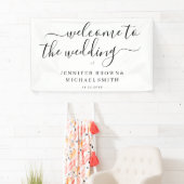 Minimale Schone Eenvoudige Formele Welkom Bruiloft Spandoek (Insitu)