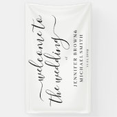 Minimale Schone Eenvoudige Formele Welkom Bruiloft Spandoek (Verticaal)
