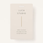 Minimale Schone Eenvoudige Moderne QR Code Goud en Badge (Voorkant)