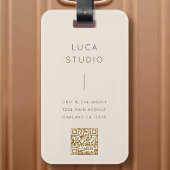 Minimale Schone Eenvoudige Moderne QR Code Goud en Bagagelabel