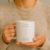 Minimale Schone Eenvoudige Moderne QR Code Goud Koffiemok