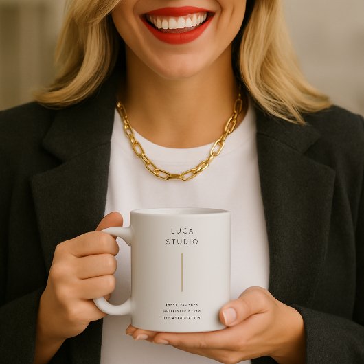 Minimale Schone Eenvoudige Moderne QR Code Goud Koffiemok