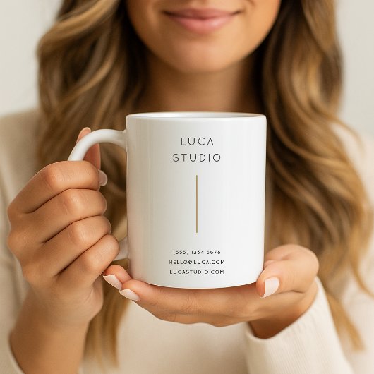 Minimale Schone Eenvoudige Moderne QR Code Goud Koffiemok